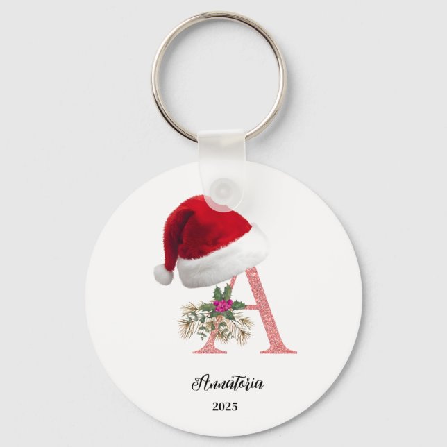 Llavero Christmas Personalized Letter Name (Anverso)