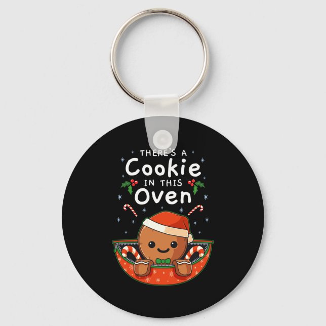 Llavero Christmas Pregnancy Gingerbread Man Baby Cookie In (Anverso)