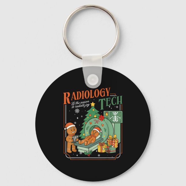 Llavero Christmas Radiology Tech Funny Gingerbread Man Rad (Anverso)