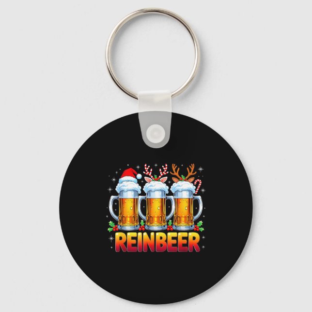 Llavero Christmas Santa Beer Lovers Funny Drinking Trend N (Anverso)