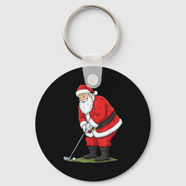 Llavero Christmas Santa Golf Golfer Xmas Funny Christmas G (Anverso)