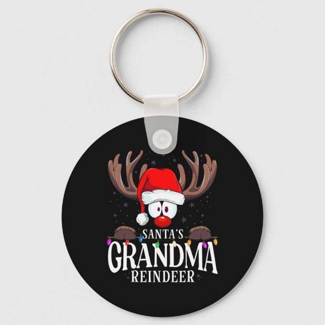Llavero Christmas Santa's Grandma Reindeer Matching X-mas  (Anverso)