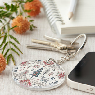 Llavero Christmas Scandinavian Geometric Minimalist