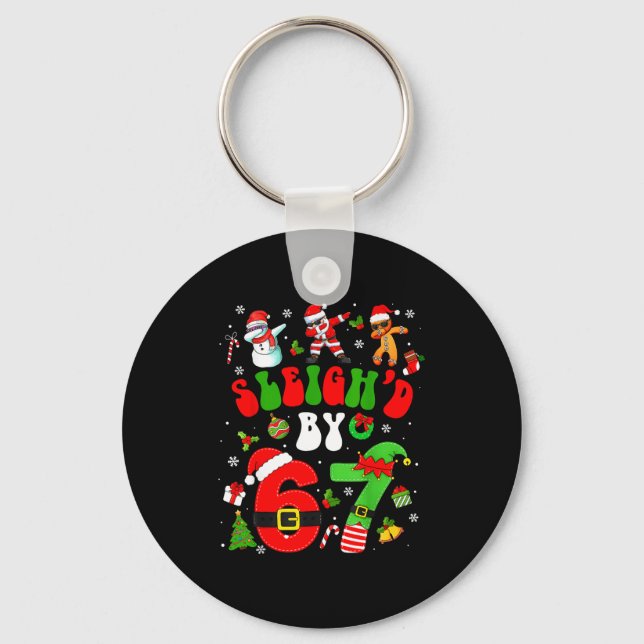 Llavero Christmas Sleigh'd By 67 Funny Six Seven Meme 6 7  (Anverso)