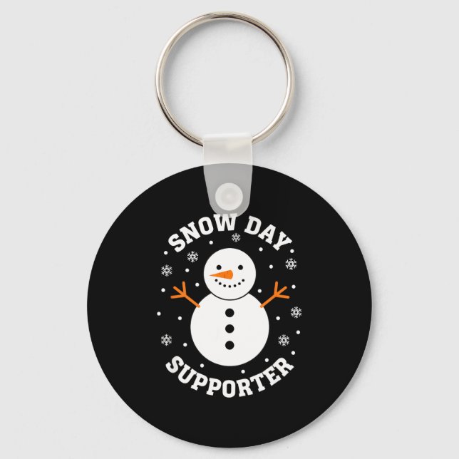 Llavero Christmas Snow Day Suprter Snowflake Snowman Funny (Anverso)