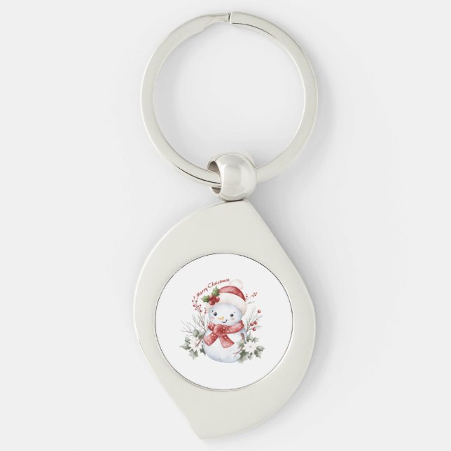 Llavero "Christmas Snowman Delight Metal Keychain (Anverso)
