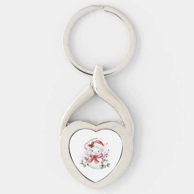 Llavero "Christmas Snowman Delight Metal Keychain (Anverso)