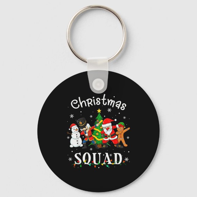 Llavero Christmas Squad Santa Dabbing Elf Family Matching  (Anverso)