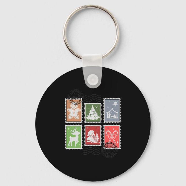 Llavero Christmas Stage Stamps Santa Mail Premium  (Anverso)