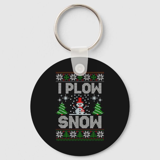 Llavero Christmas Sweater I Plow Snow Matching Couples Paj (Anverso)