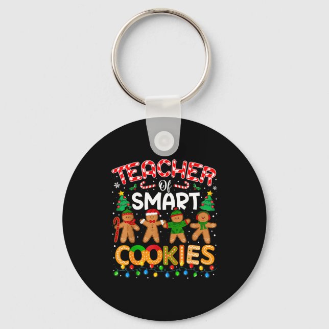 Llavero Christmas Teacher Of Smart Cookies Funny Cute Ging (Anverso)