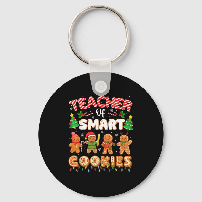 Llavero Christmas Teacher Of Smart Cookies Funny Cute Ging (Anverso)