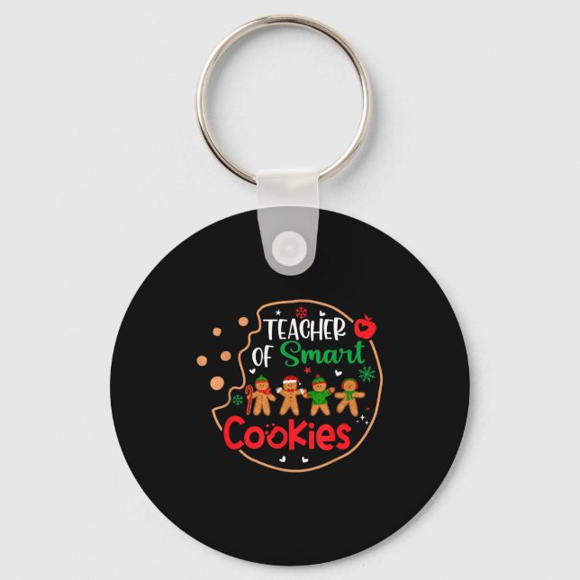 Llavero Christmas Teacher Of Smart Cookies Funny Cute Ging (Anverso)