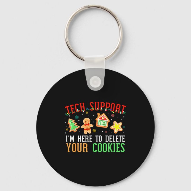 Llavero Christmas Tech Suprt Here To Delete Cookies Xmas M (Anverso)