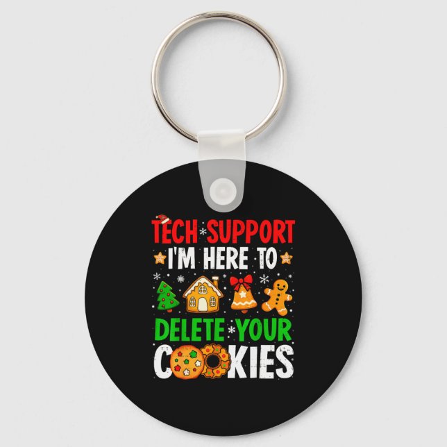 Llavero Christmas Tech Suprt Here To Delete Cookies Xmas M (Anverso)