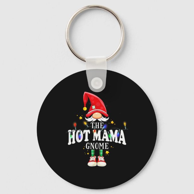 Llavero Christmas The Hot Mama Gnome X-mas Matching Pjs  (Anverso)