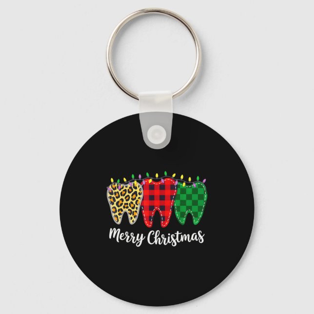 Llavero Christmas Tooth Dentist Dental Istant Teeth Leopar (Anverso)