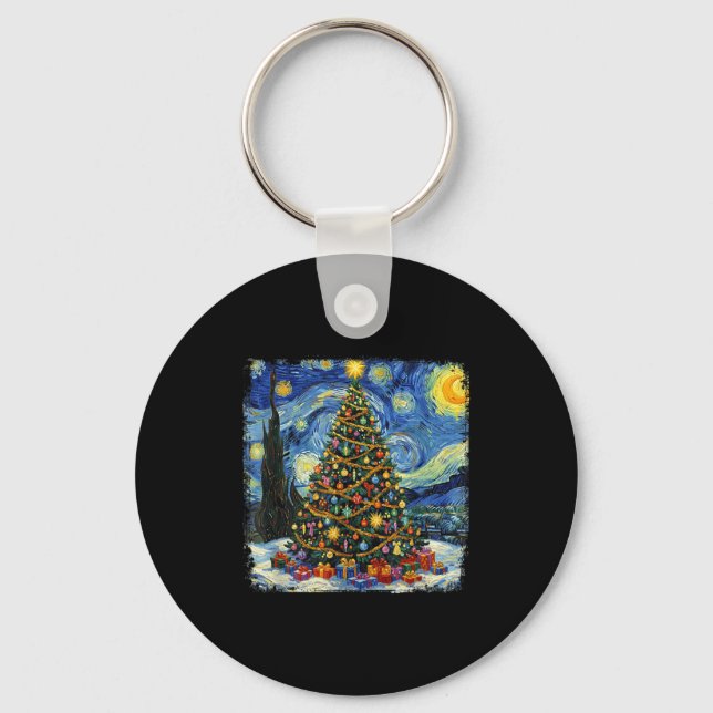 Llavero Christmas Tree Van Gogh Starry Night Christmas 202 (Anverso)