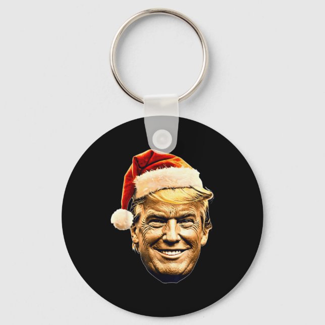 Llavero Christmas Trump Face Santa Funny Xmas Meme Men Wom (Anverso)