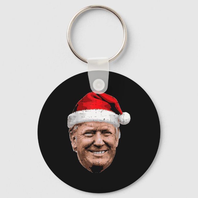 Llavero Christmas Trump Face Santa Funny Xmas Meme Men Wom (Anverso)