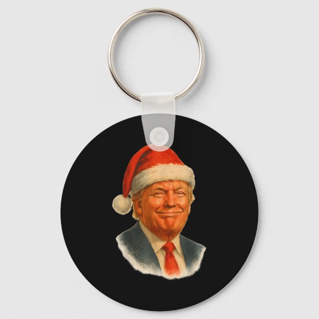 Llavero Christmas Trump Face Santa Funny Xmas Meme Men Wom (Anverso)