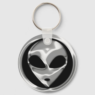 LLAVERO CHROME ALIEN HEAD