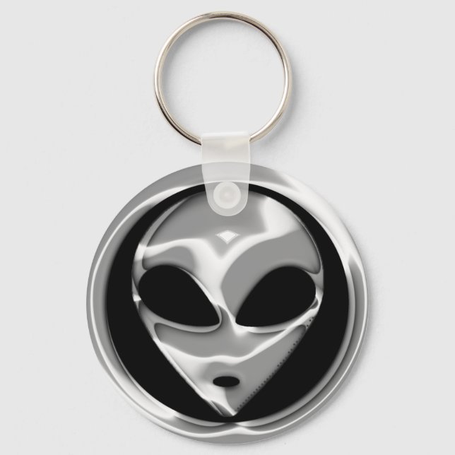 LLAVERO CHROME ALIEN HEAD (Anverso)