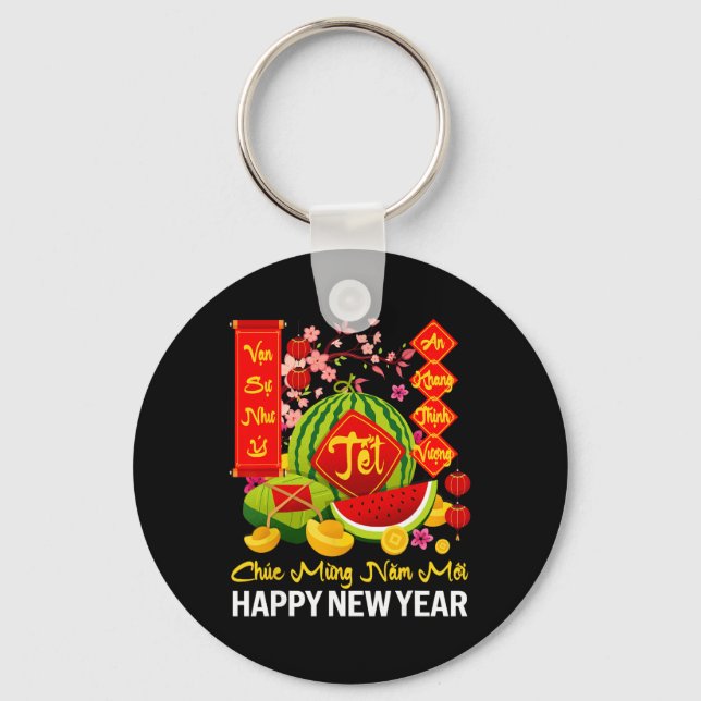 Llavero Chuc Mung Nam Moi Happy Lunar New Year Vietnamese  (Anverso)