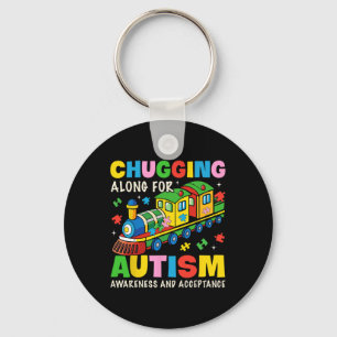 Llavero Chugging Along Para Conciencia Aceptación Del Auti