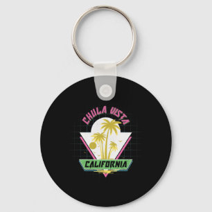 Llavero Chula Vista California Retro Vaporwave Playa