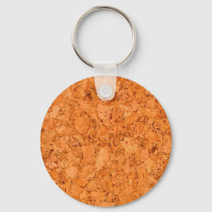 Llavero Chunky Natural Cork Wood Grain Look