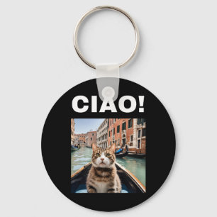 Llavero Ciao Funny Gondolier Cat En Un Gondola Veneciano