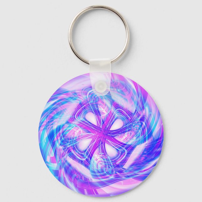 Llavero Ciber rosa y azul (Anverso)