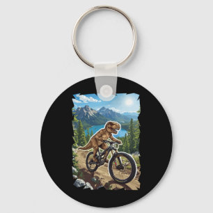 Llavero Ciclismo de montaña en dinosaurios por sendero for