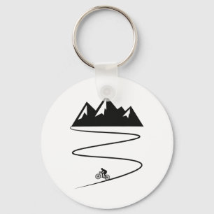 Llavero Ciclismo de Montaña Retro Gráfico de Ciclista Retr