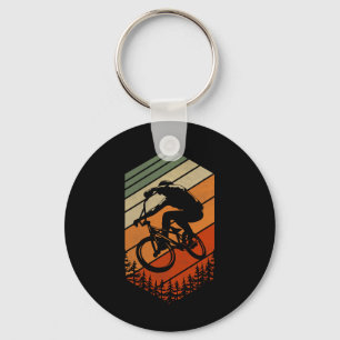 Llavero Ciclismo de Montaña Retro Salto Bosque Extremo Mtb