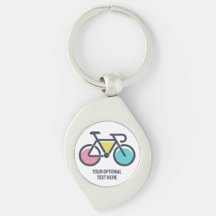 Llavero Ciclismo de texto personalizado