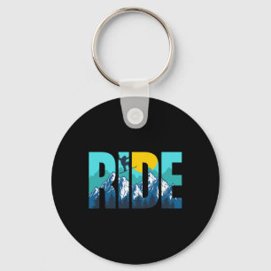 Llavero Ciclismo Montaña Snowboard Slopes Sunset Graphic
