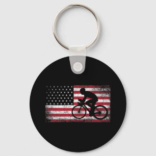 Llavero Ciclista Ciclista Bicicleta Bandera Americana 4 de