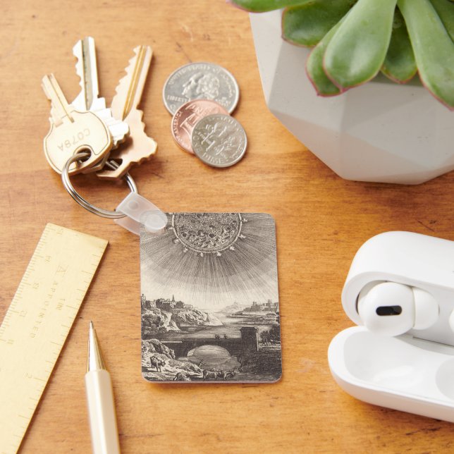 Llavero Cielo astronómico antiguo con sol de Allain Mallet (Escritorio )