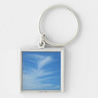 Llavero Cielo azul con nubes blancas resumen foto natural
