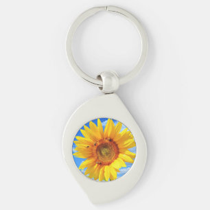 Llavero Cielo azul del grifo del girasol amarillo