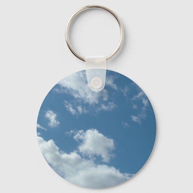 Llavero cielo azul y nubes blancas (Anverso)