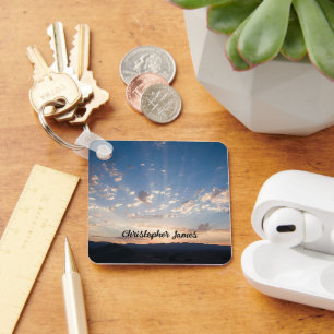 Llavero Cielo de Atardecer Personalizado