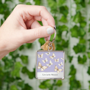 Llavero Cielos de lavanda y mariposas