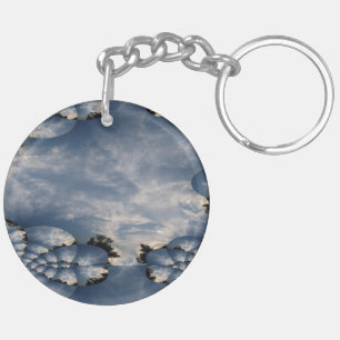 Llavero Cielos de puesta de sol fractal con patrón básico