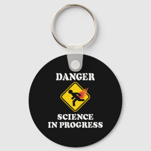 Llavero Ciencia en peligro en progreso - Flamando humor de