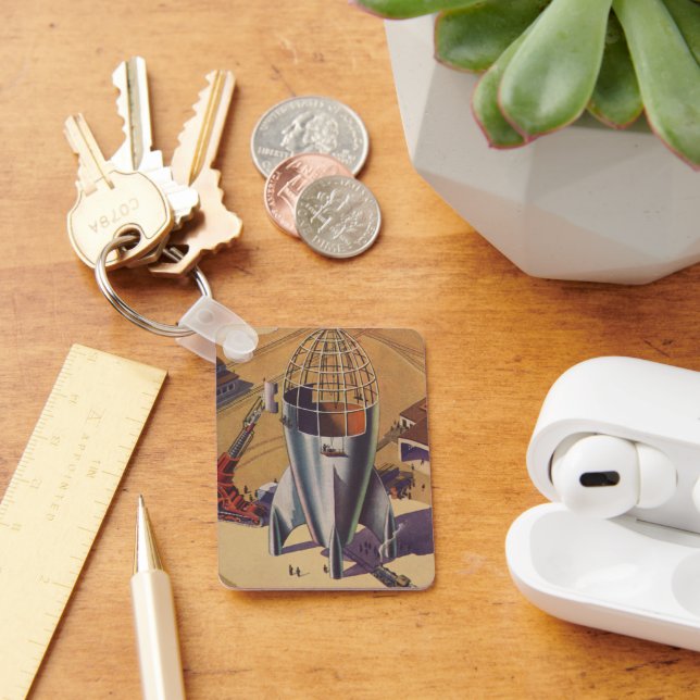 Llavero Ciencia ficción vintage, ciencia ficción, construc (Escritorio )