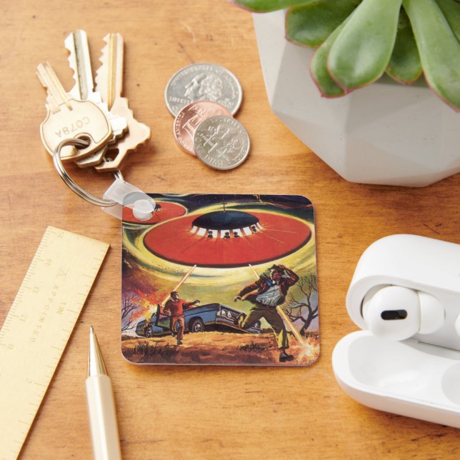 Llavero Ciencia ficción vintage, ciencia ficción OVNI inva (Escritorio )