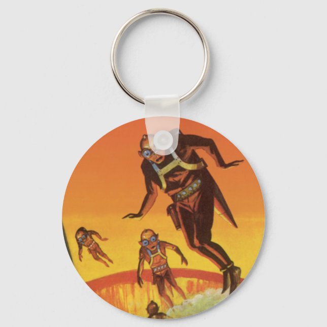 Llavero Ciencia ficción vintage, extranjeros de ciencia fi (Anverso)